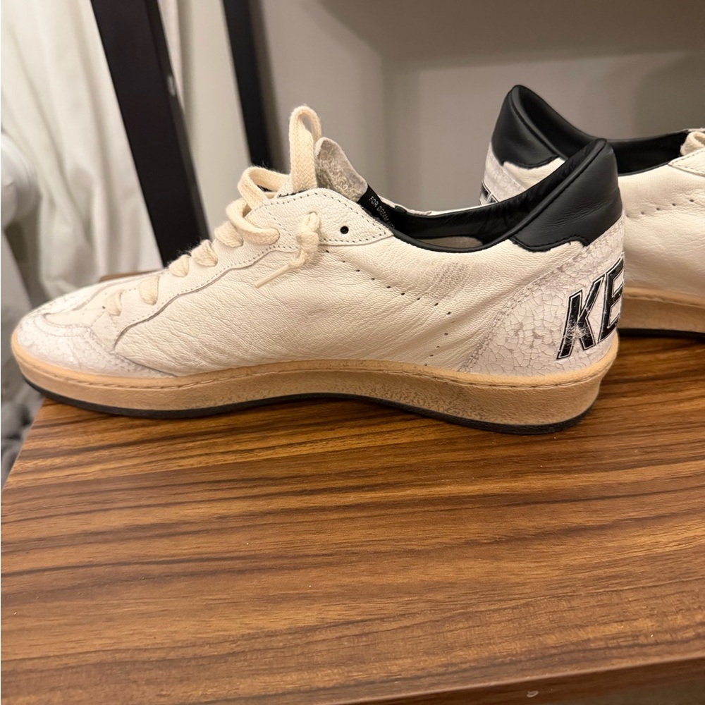 Golden Goose Black and Cream Floral Sneakers - Picture 10 of 10